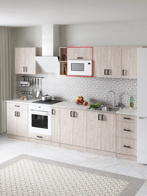 DiX HOME Кухонный гарнитур навесной под микроволновку на 60, коричневый, фото 4