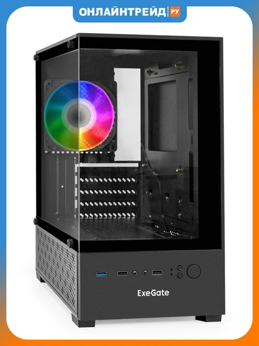 EXEGATE Корпус Minitower i3 SEA mATX, черный