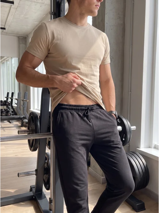KOSTTER Спортивные джоггеры штаны на резинке, черный, фото 8