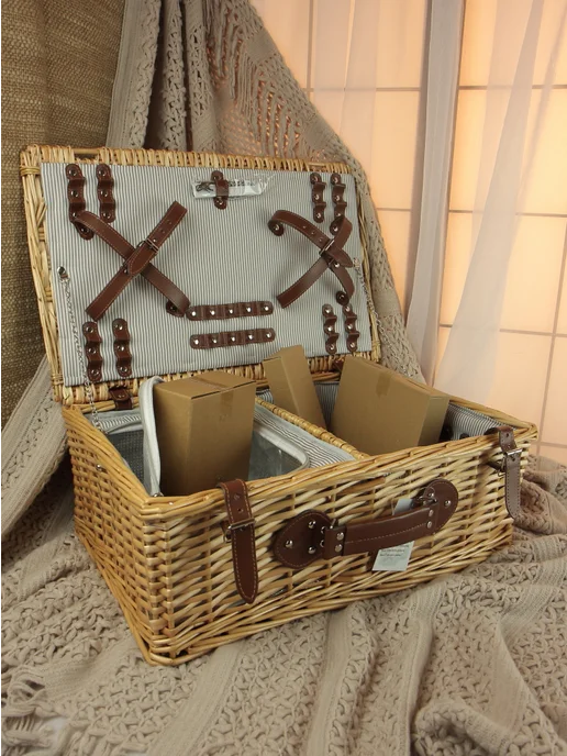 HOLYDAY BASKET Набор для пикника с термосумкой на 4 персоны, серый, фото 6