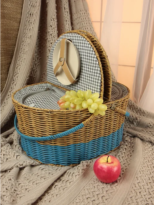 HOLYDAY BASKET Набор для пикника с термосумкой на 2 персоны, бежевый, в упаковке 3,4 кг, фото 2