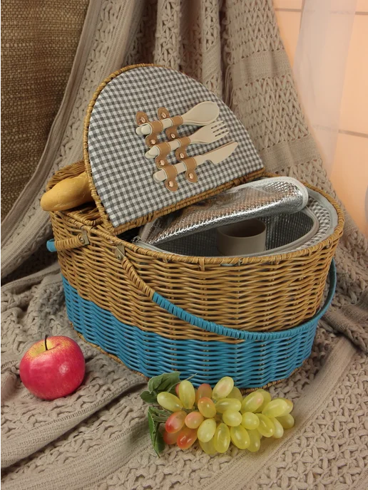 HOLYDAY BASKET Набор для пикника с термосумкой на 2 персоны, бежевый, в упаковке 3,4 кг, фото 3