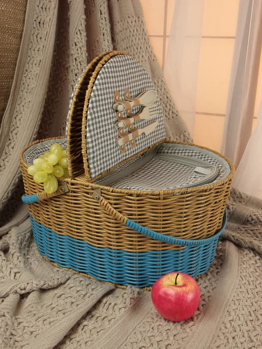 HOLYDAY BASKET Набор для пикника с термосумкой на 2 персоны, бежевый, в упаковке 3,4 кг, фото 7