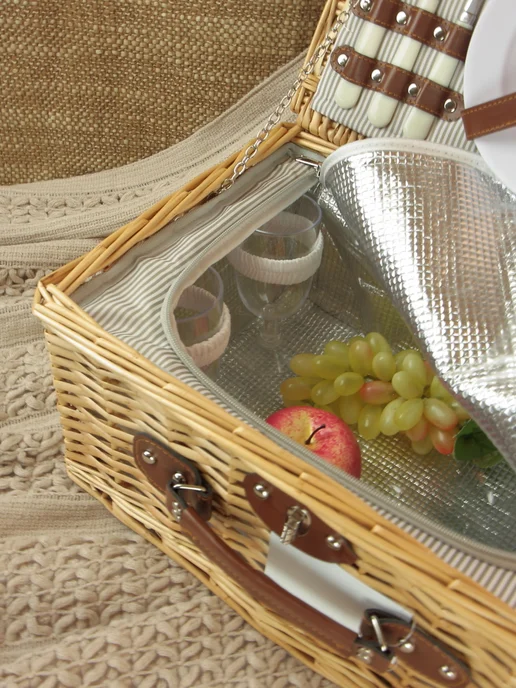 HOLYDAY BASKET Набор для пикника с термосумкой на 2 персоны, бежевый, в упаковке 1,6 кг, фото 7