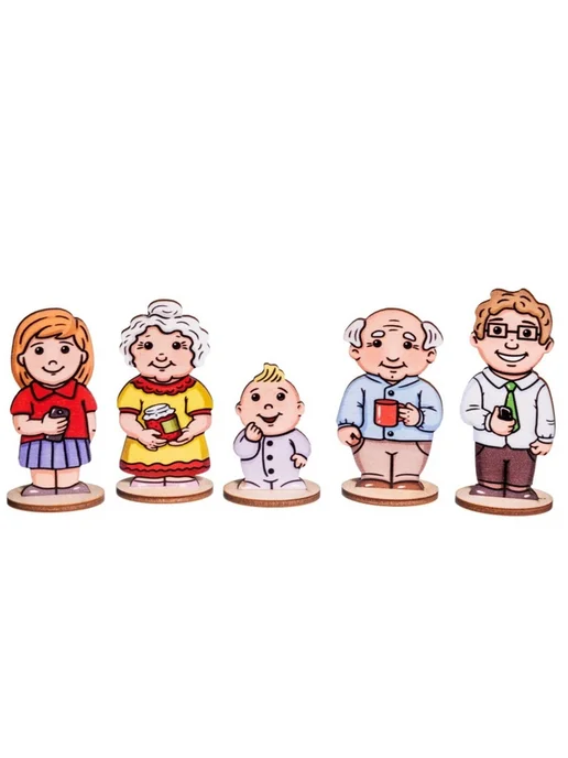 My Sweet Home Дидактический набор Дружная семья, фигурки для игр, вариант, фото 5