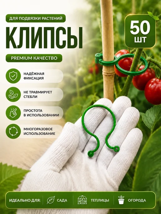 Держатель опора для растений 50 шт, 50 шт