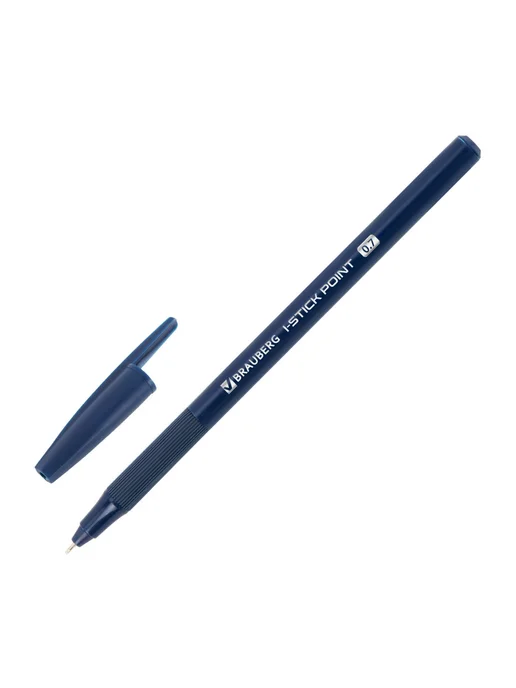 Brauberg Ручки шариковые синие набор 10 штук тонкие для школы и офиса, синий, фото 7