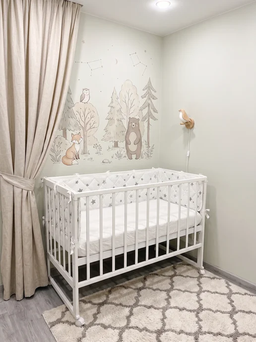 LenkaBaby Бортики в кроватку для новорожденных высокие с дном, белый, в упаковке 280 г, фото 6