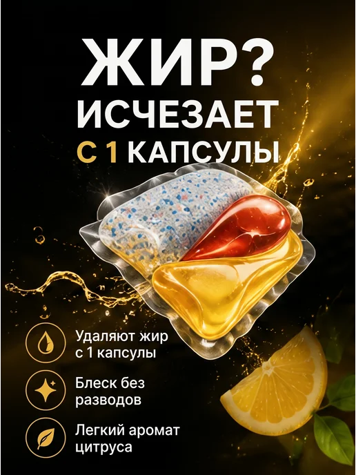Eclips Капсулы для посудомоечной машины PRIME 3 в 1 30 штук, 30 шт, фото 2