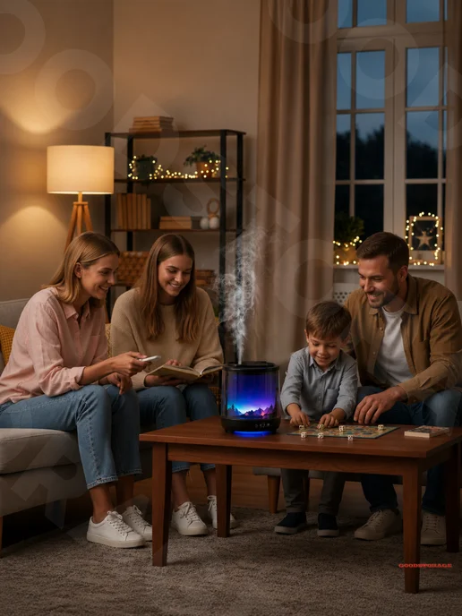 GOODSTORAGE Арома-диффузор увлажнитель с LED-подсветкой, белый, фото 4
