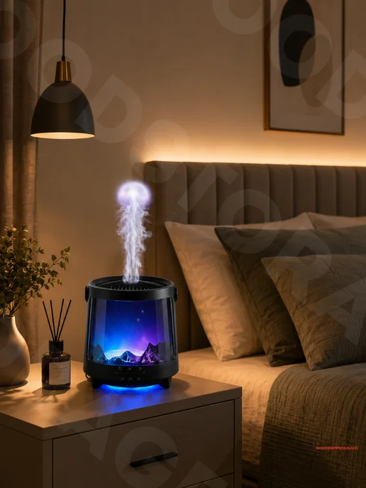 GOODSTORAGE Арома-диффузор увлажнитель с LED-подсветкой, белый, фото 8