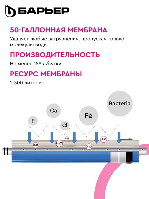 БАРЬЕР Фильтр обратного осмоса под мойку Мастер Осмо 50 М, вариант, фото 3