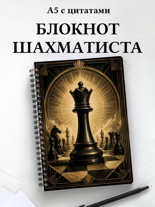 Блокнот шахматиста с мотивирующими цитатами