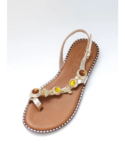 OH MY SANDALS Босоножки кожа Испания комфорт, желтый, фото 3