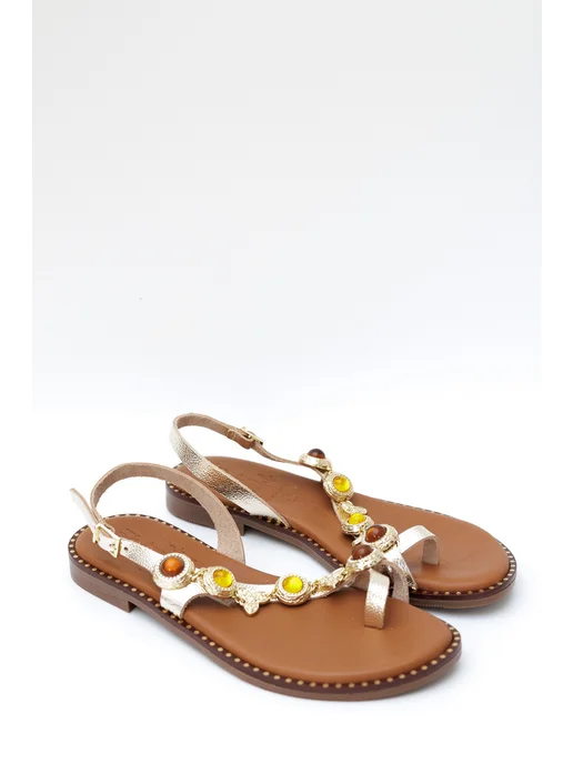OH MY SANDALS Босоножки кожа Испания комфорт, желтый, фото 6