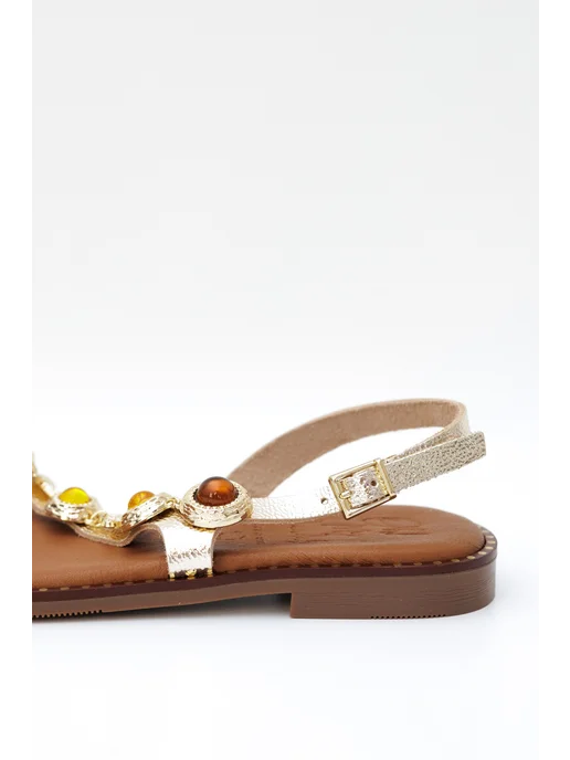 OH MY SANDALS Босоножки кожа Испания комфорт, желтый, фото 8