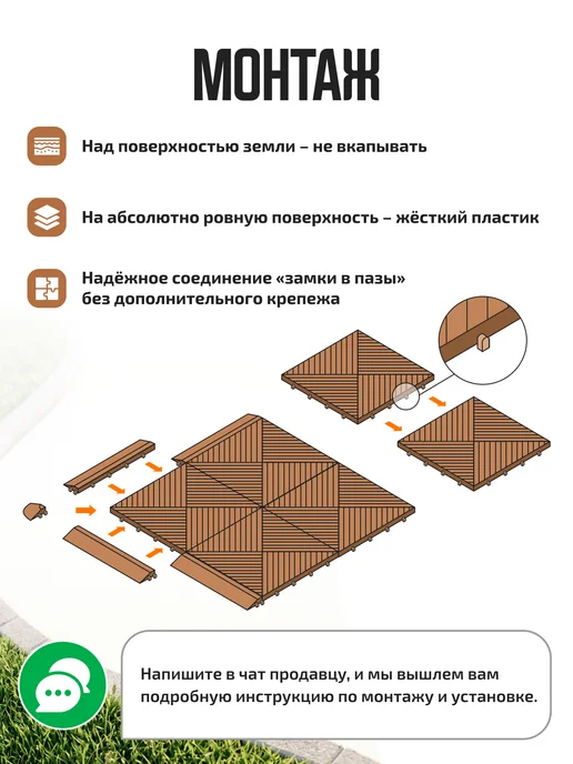 Альта-Профиль Газонная решётка с дополнительным обрамлением 40х40 12 шт, 12 шт, фото 3