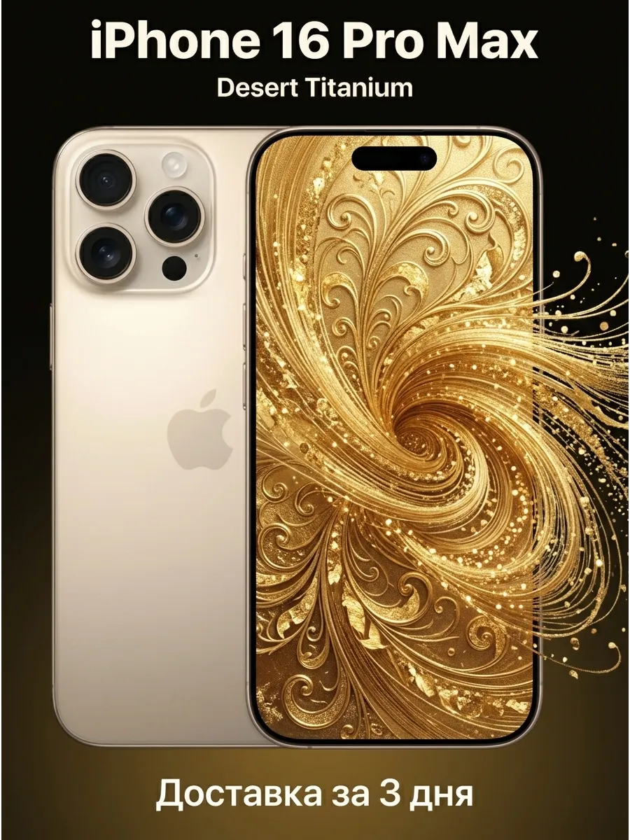 Смартфон iPhone 16 Pro Max 256 ГБ золотой Apple 1029543741 купить за 90 012 ₽ в интернет‑магазине Wildberries