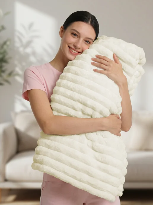 Баракат-Текс! Плед на кровать и диван 2,0 спальный 180х200, велсофт, 150x200, фото 4