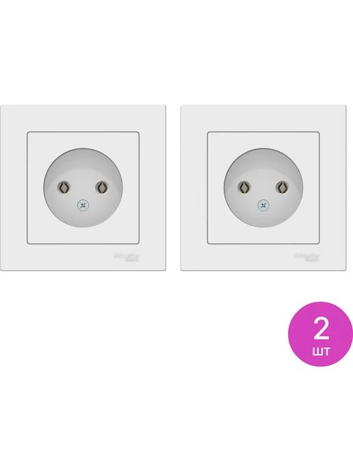 Systeme Electric Розетка силовая Систем Электрик AtlasDesign ATN000140, 2 шт, 2 шт