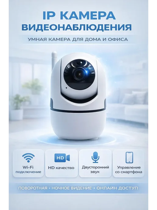 MMLIKA Камера видеоняня радионяня через телефон со звуком и записью, вариант