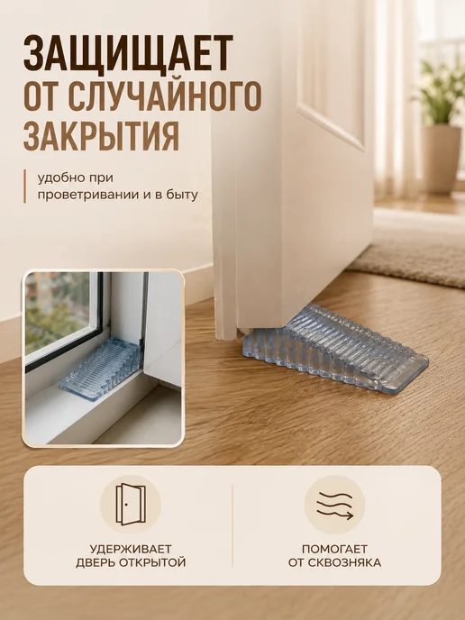 Ограничитель для двери стоппер 2шт, 2 шт, фото 2