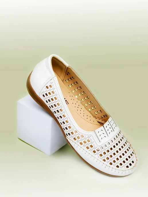SV. Shoes Туфли летние мокасины для проблемных ног, белый, фото 2