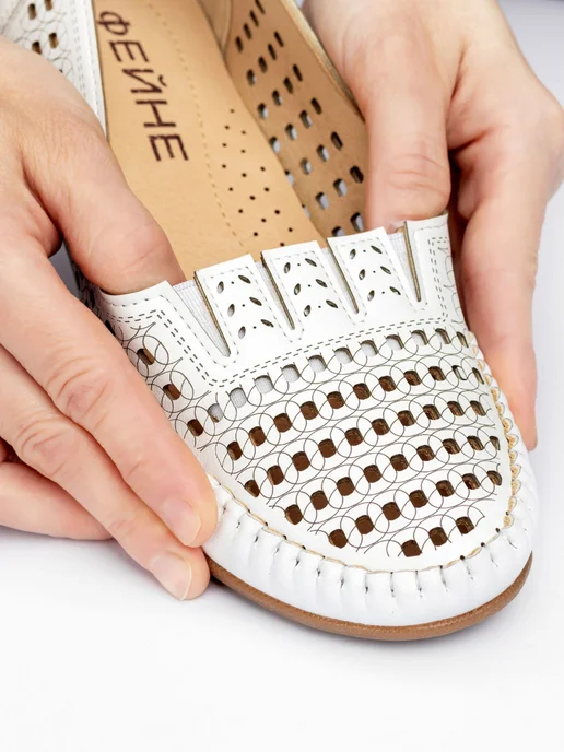 SV. Shoes Туфли летние мокасины для проблемных ног, белый, фото 4