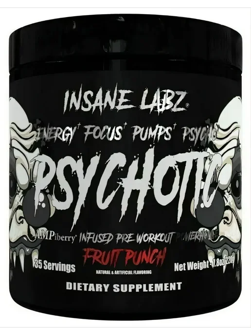 Insane Labs Предтренировочный комплекс Психотик, Psychotic Black 35 пор, черный, фото 2