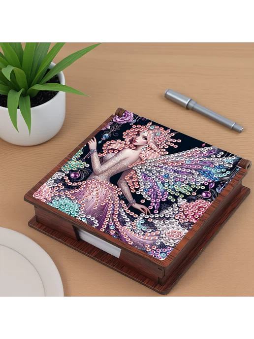 Деревянный DIY-набор для феи и украшений, 160 бумаг, Деревянный DIY-набор феи и, фото 5