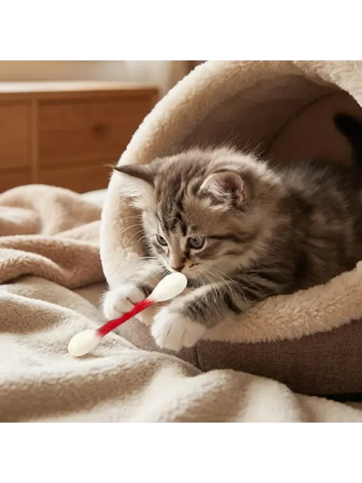 Ватные палочки для котов, игрушка для питомца, вариант, фото 7