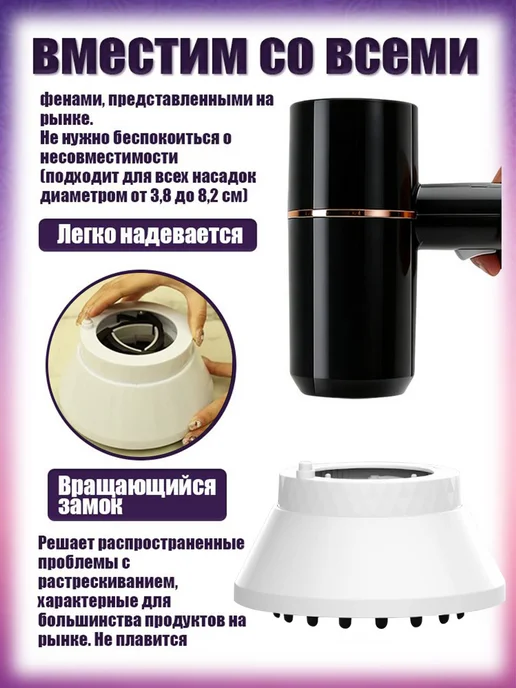 Werdels Диффузор насадка для фена универсальный складной, вариант, фото 5