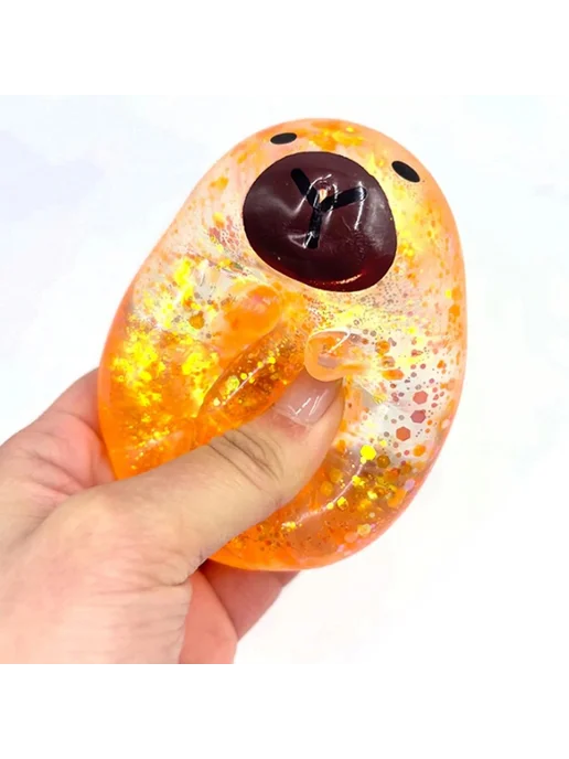 Антистресс Капибара, сквиши, мягкая игрушка, розовый, фото 5