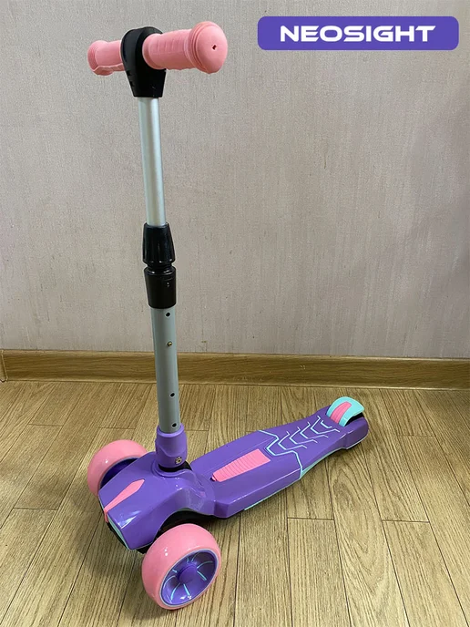 NEOSIGHT Складной самокат 3-8 лет эко без Pb Hg 62-83см 3,01кг, 3,01 кг