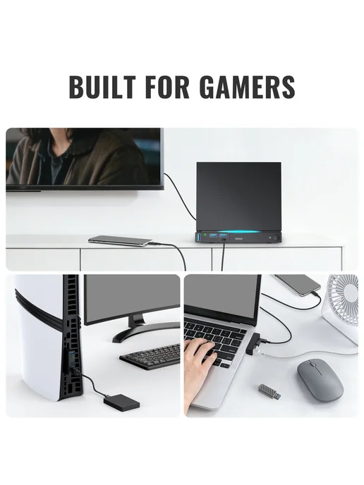 4в1 USB хаб для Steam, PS5, ПК, моб, быстрая передача, вариант, фото 7