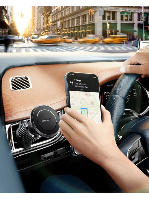 ACEFAST Держатель телефона автомобильный ACE D6 с магнит, черный, фото 6