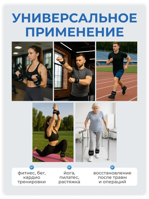 ONHILLSPORT Утяжелители для рук и ног манжеты фитнеса 2 х 1,5 кг, 2x1.5, фото 4