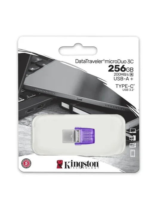 Kingston USB Флешка OTG DataTraveler MicroDuo 3C, 256 ГБ, 256 ГБ, фото 3