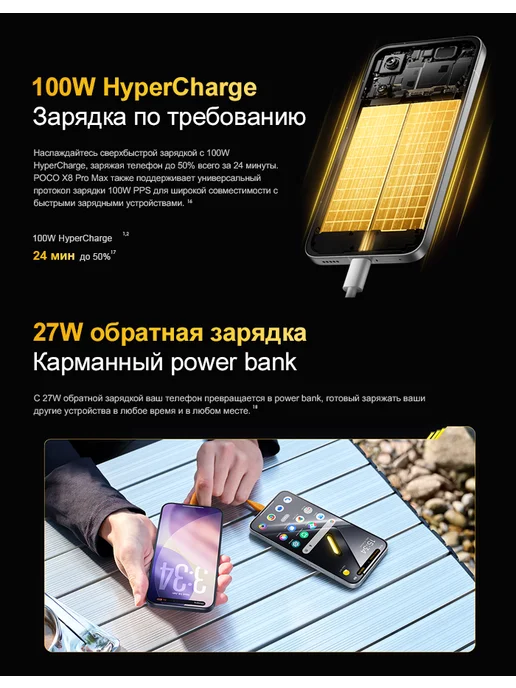 Смартфон Xiaomi Poco X8 Pro Max 12/256 ГБ, оранжевый, фото 7