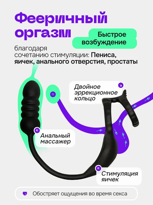 Diversity Массажер простаты, вибратор для мужчин, черный, фото 2