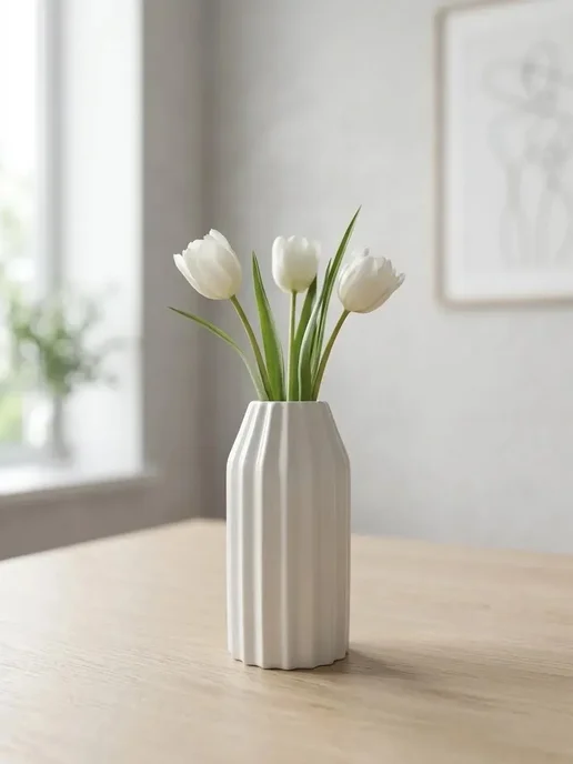 КИТО Ваза керамическая для цветов 900мл, 900 мл, фото 5