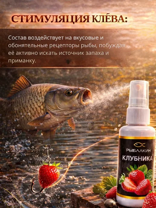 Rinamarina2 Спрей ароматизатор для рыбалки со вкусом клубники, вариант, фото 3