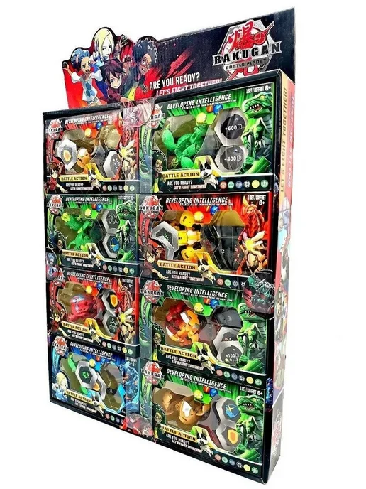 Нет бренда Набор игрушек Bakugan (Бакуган), 8 фигурок, красный, фото 2