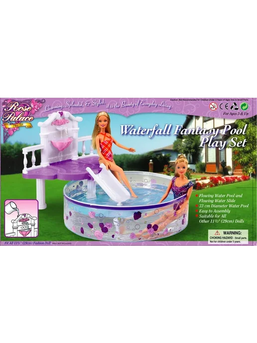 Нет бренда Мебель для кукол Barbie, классная комната, 30 см, цвет not, фиолетовый