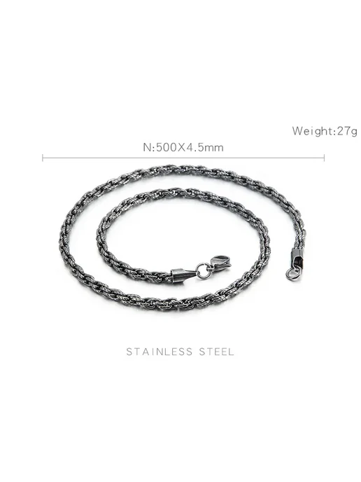 KALEN Матовая цепочка из нержавеющей стали 500-4.5mm, серый