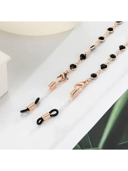 Нет бренда Хрустальная цепочка для очков, Style E - Gold, золотой, фото 7