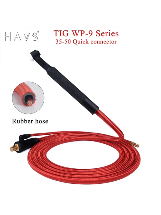 HA&VS Сварочная горелка WP9 TIG, 4м, красный, 4 м