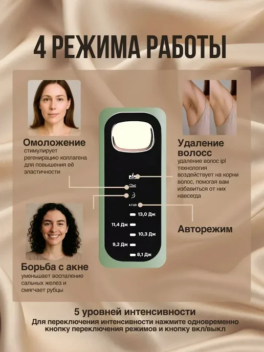 ARSIK Фотоэпилятор лазерный профессиональный для удаления волос, зеленый, фото 4