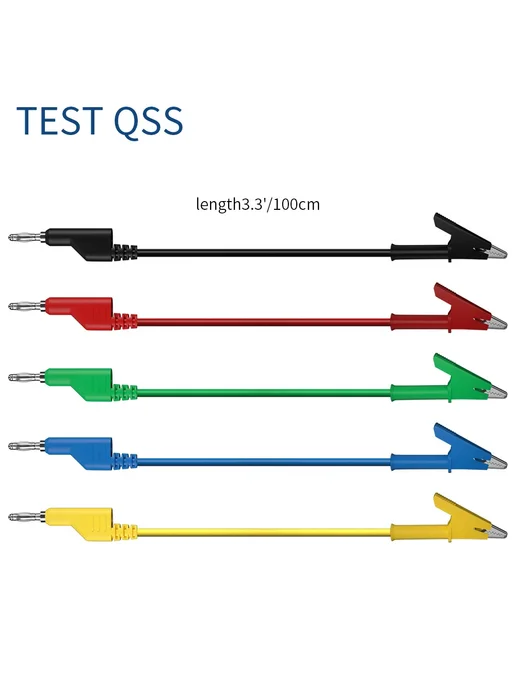 TEST QSS Банановые штекеры к зажимам "крокодил", 5 шт, 4 м, 5 шт, 4 м, фото 3
