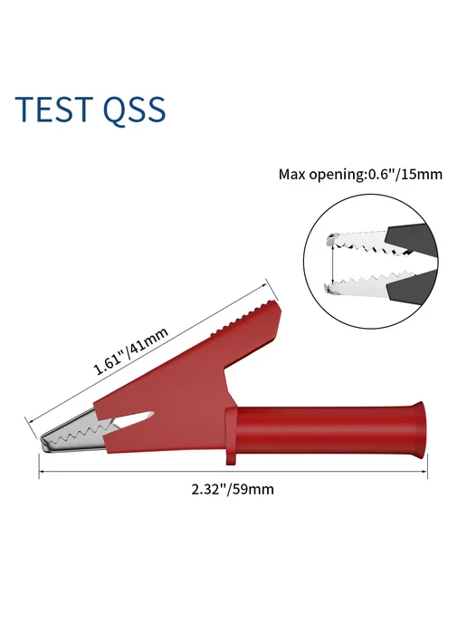TEST QSS Банановые штекеры к зажимам "крокодил", 5 шт, 4 м, 5 шт, 4 м, фото 4